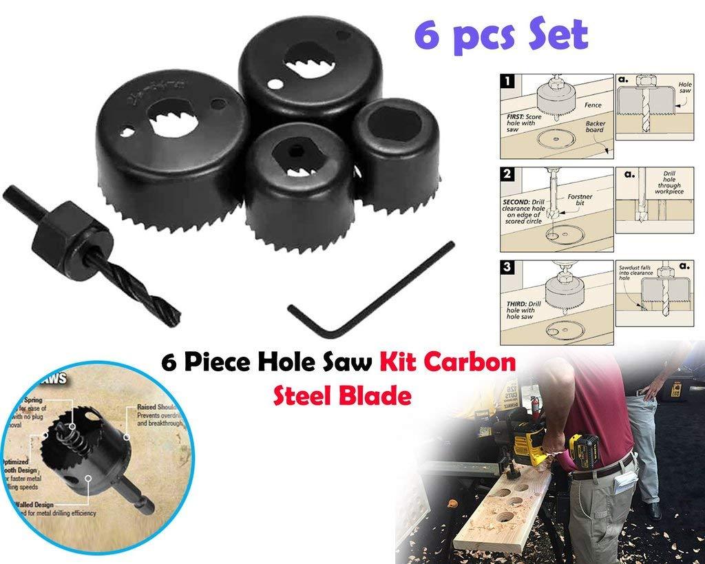 433 Hole Saw Set Drill Bit set 32mm/38mm/44mm/54mm (6 pcs) 