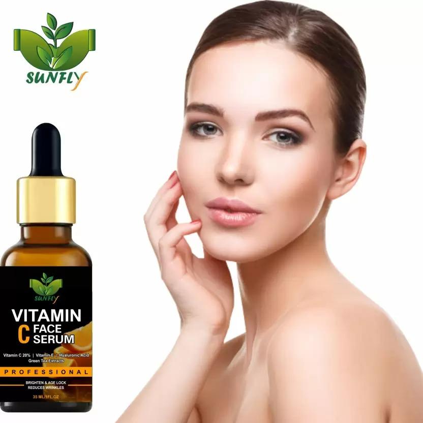 Sunfly Improved vitamin C Facial serum- For Anti Aging & Smoothening & Brightening Face (35 ml)