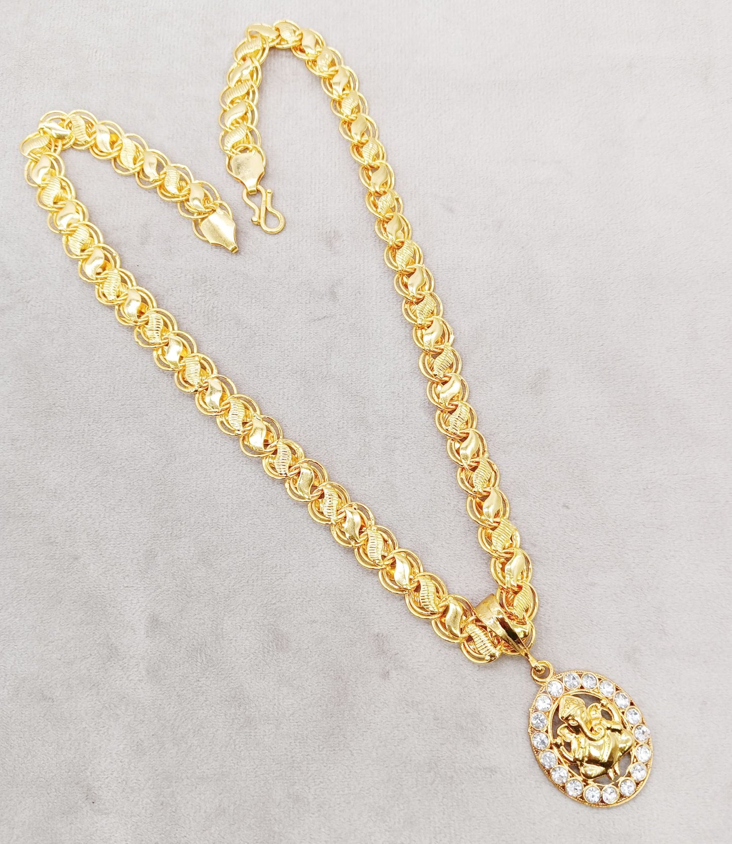 Luxurious Men's Gold Plated Pendant With Chain Vol 4