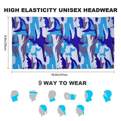 1357 Multifunctional Unisex Neck Gaiter Headband for Dust & Sun Protection Headwear 