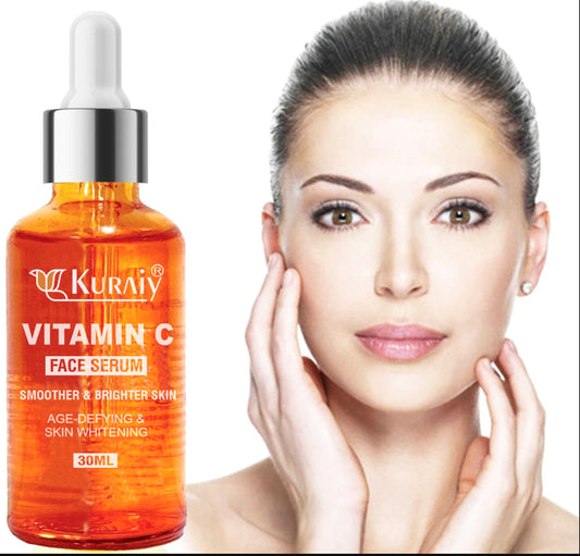 Kuraiy Best Vitamin C Brightening Skin Face Serum | Fades Dark Spots & Hyper Pigmentation | Experience Glowing Skin | Dermatologically Tested | For Men & Women | All Skin  (30 ml)