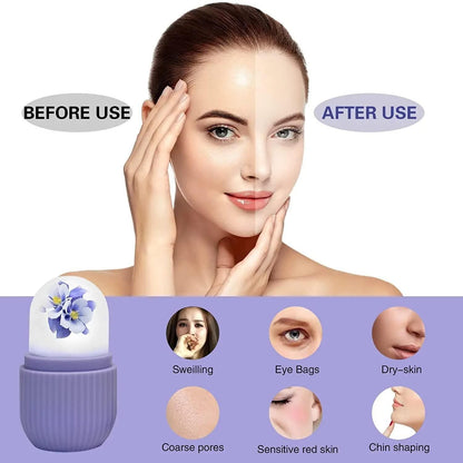 Face Ice Roller to Enhance Skin Glow, Shrink &Tighten Pores, Reusable Facial Ice Roller Face Ice Treatment