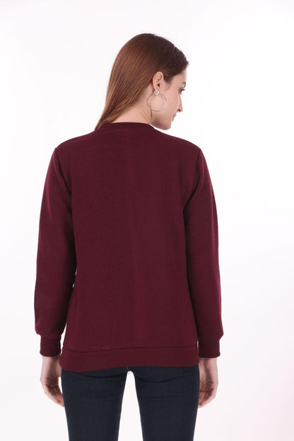 Women's Fleece Solid Sweatshirt