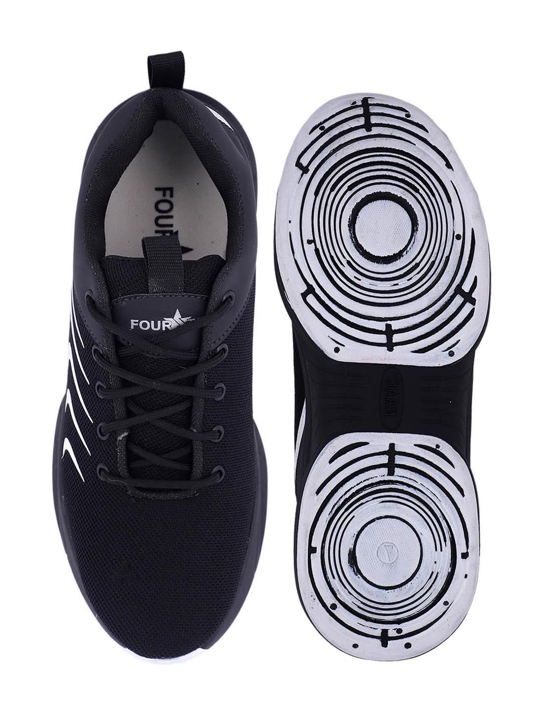 Rvy Men Black Lace-up Sport Shoes