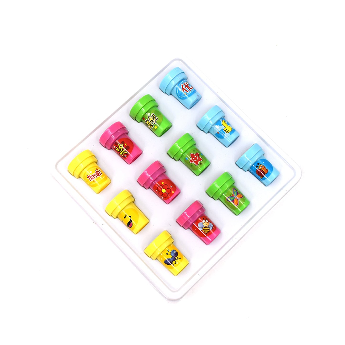 4805 12 Pc Stamp Set used in all types of household places by kids and children’s for playing purposes. 