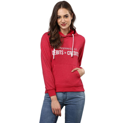 Campus Sutra Women Printed Stylish Casual Hooded Sweatshirts