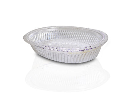 2090 Multipurpose Royal Design Oval Silver Gift Tray 