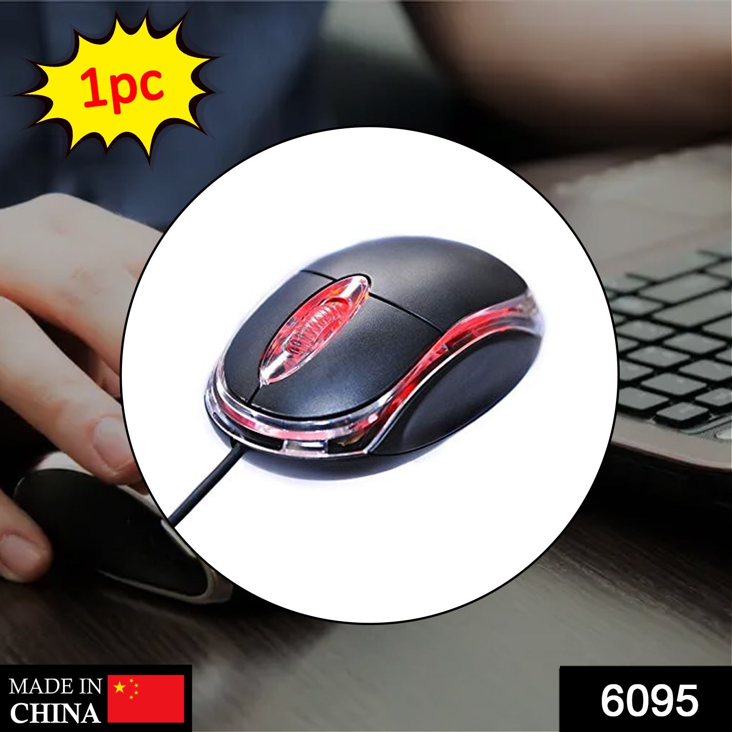 6095  USB Optical Mouse For Computer 