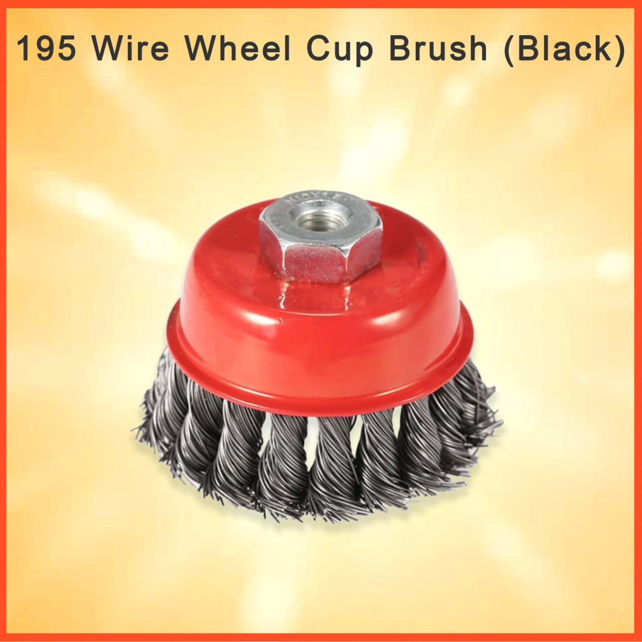 195 Wire Wheel Cup Brush (Black) 