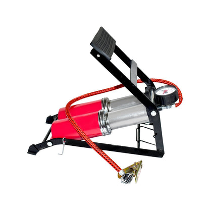 709 Dual-Cylinder Foot Pump, Portable Floor Bike Pump, 150PSI Air Pump 