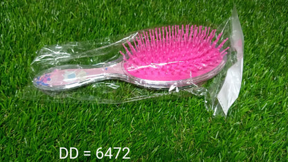 6472 Hair Brush for Kids Detangling Anti-static Soft Massage for Braids Curly Straight Long or Short Wet Or Dry Hair (Multi-Design) 
