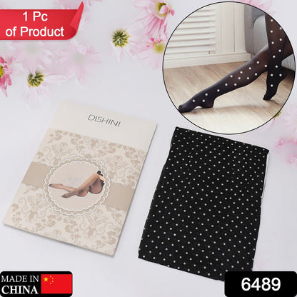6489 Body Stocking Cloth White Dot Design Stocking Cloth With ELASTIC CLOTH , BEST SOFT MATERIAL CLOTH 