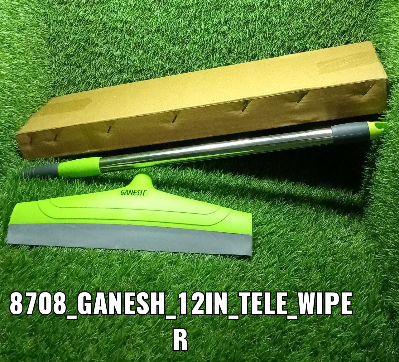 8708 Ganesh Telescopic Bathroom Wiper 12 Inch (30 cm) 